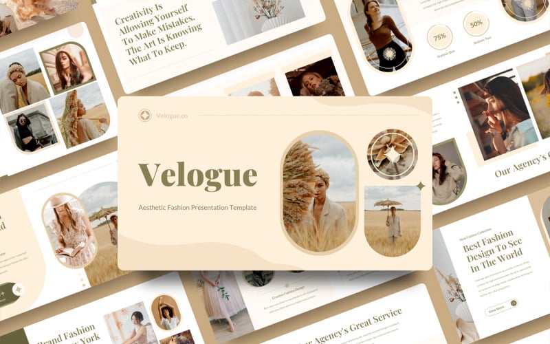 Velogue - modelo de PowerPoint de moda estética