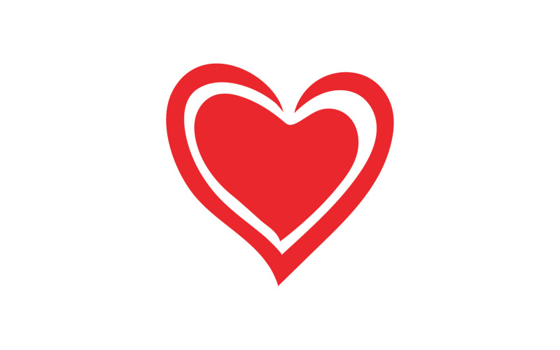 Cuore amore san valentino elemento logo vettoriale v11