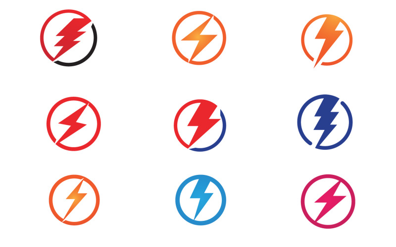 Logo de l'éclair éclair strombolt v29 - TemplateMonster