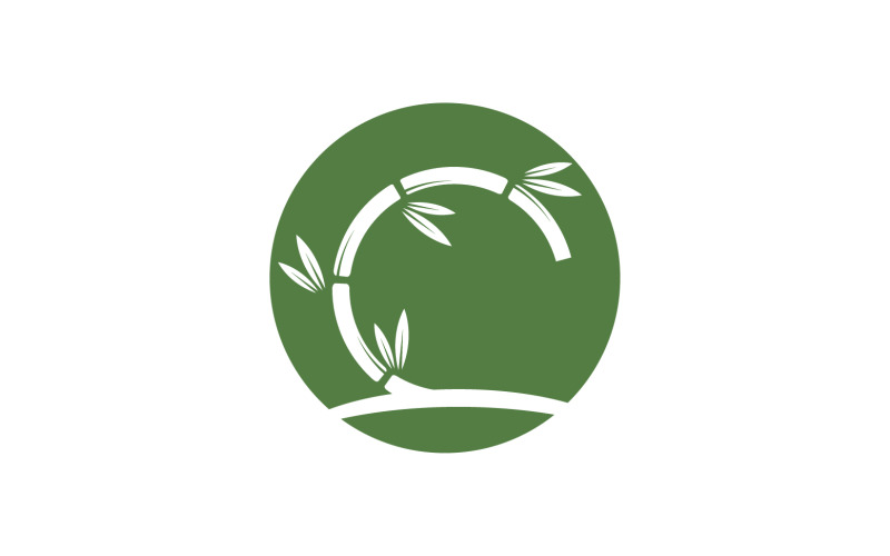 Bambusowe drzewo wektor logo v26