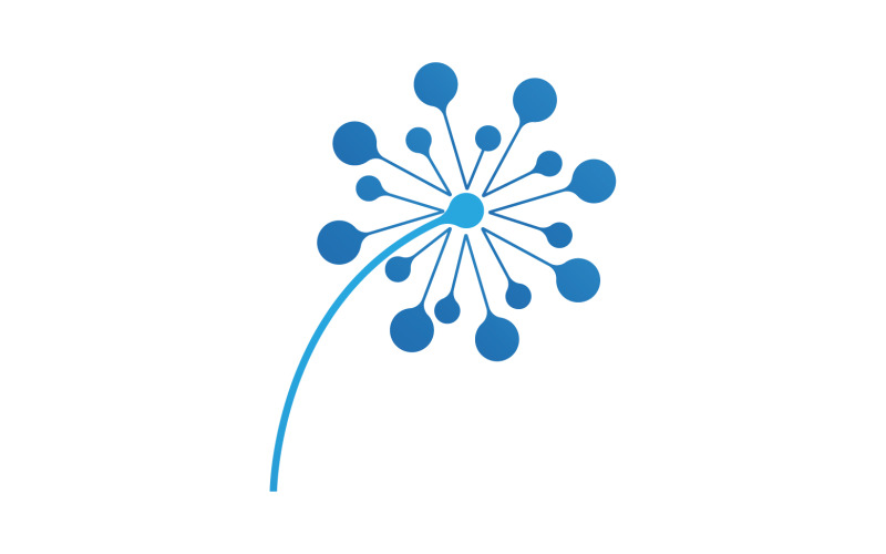 Maskros blomma skönhetslogotyp vektor v5