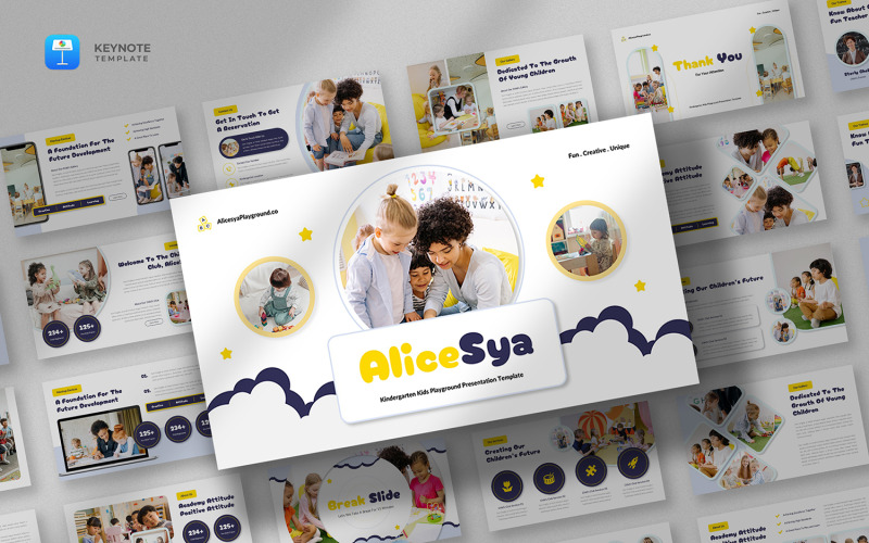 Alicesya – Keynote-Vorlage für Kinder und Kindergarten