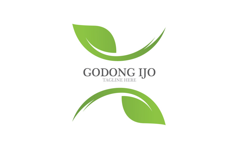 Eco blad groene boom vector pictogram logo v12