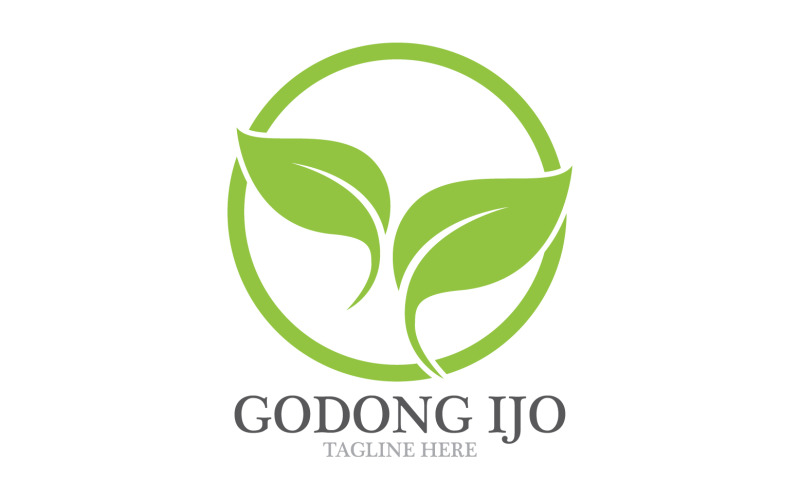 Eco blad groene boom vector pictogram logo v8