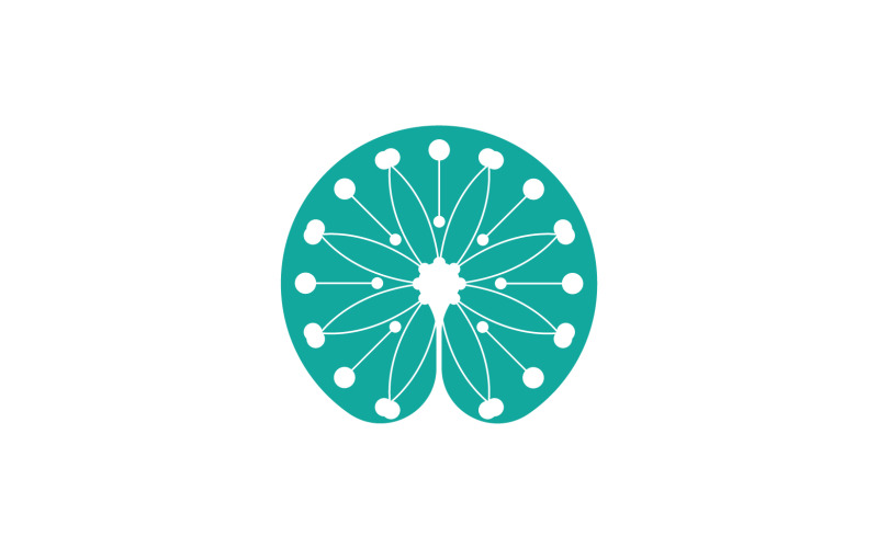 Maskros blomma skönhet logotyp vektor v16