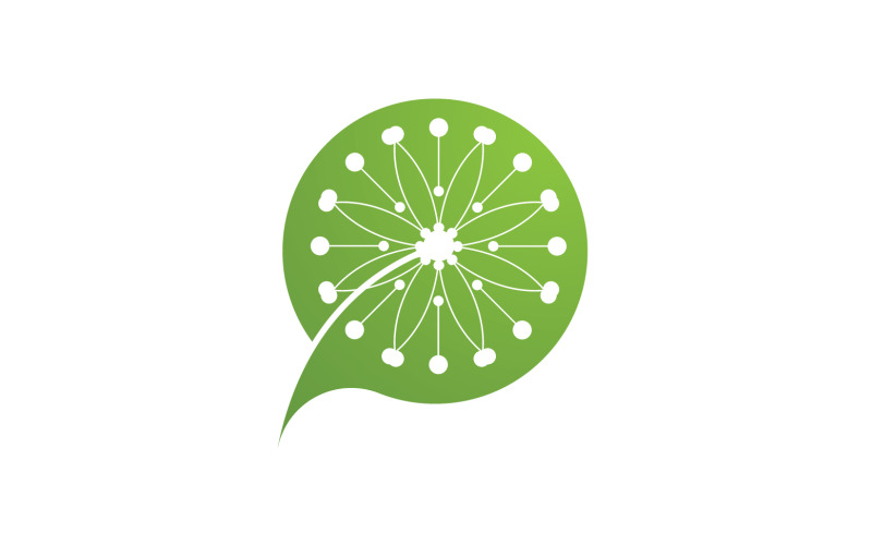 Paardebloem bloem schoonheid logo vector v15