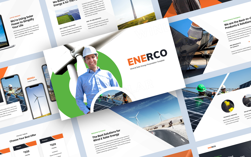 Prezentace Enerco – Renewable Energy Prezentace Google Slides Template
