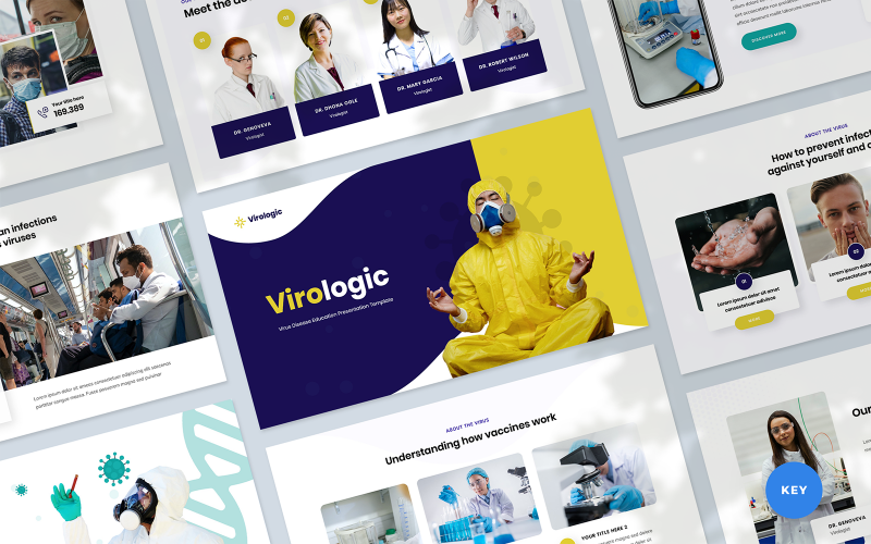 Virologische virusziekte Educatie Presentatie Keynote-sjabloon