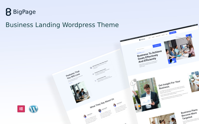 Bigpage - WordPress-thema voor zakelijke landingen