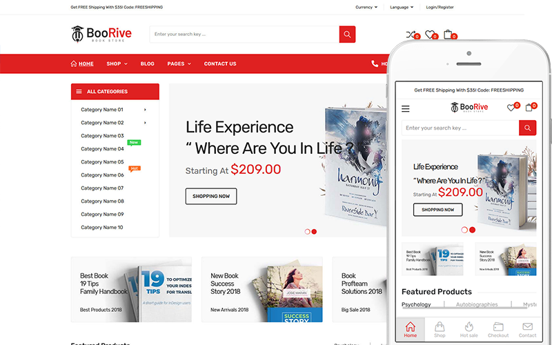 Boorive - Librerie, negozio di oggetti da collezione Tema WordPress WooCommerce