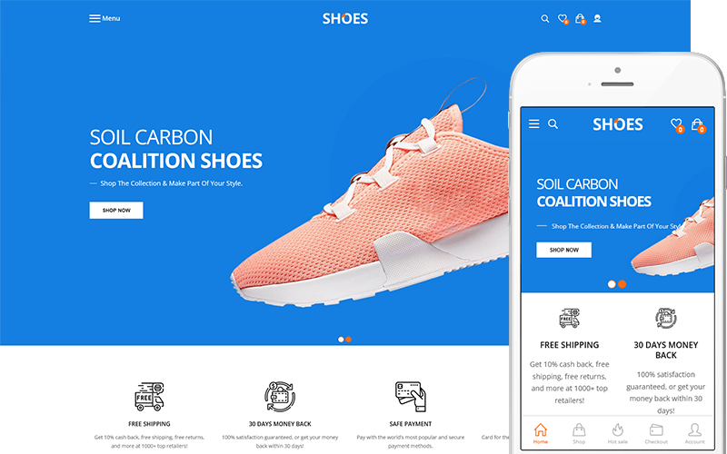 Chaussures - Chaussures, thème WordPress pour magasin de baskets