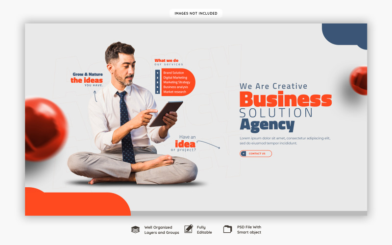 Creative Business Agency sociale media banner voorbladsjabloon