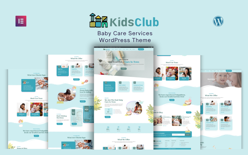 Kids Club - Babyverzorgingsdiensten WordPress-thema