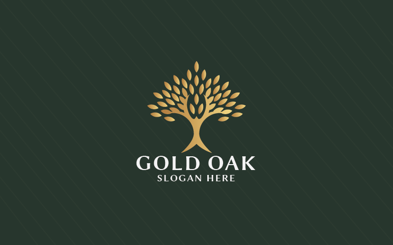 Modèles de logo Gold Oak Pro