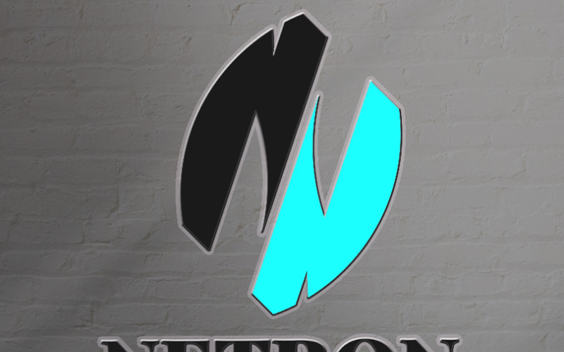 Netron - 字母 N 标志模板