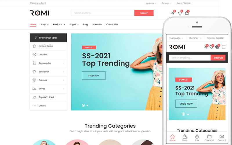 Romi - Tema WordPress WooCommerce per negozi di moda