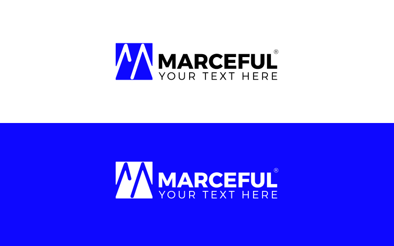 Vektör Markalama M logo Şablon Tasarımı