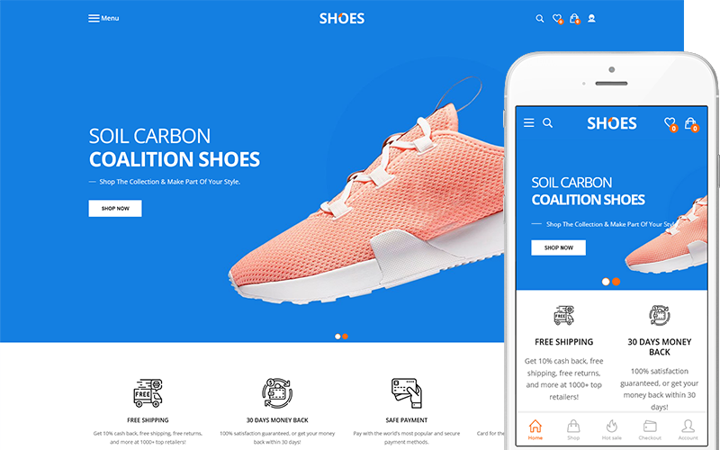 Zapatos - Tema de WordPress para tienda de zapatillas y zapatos
