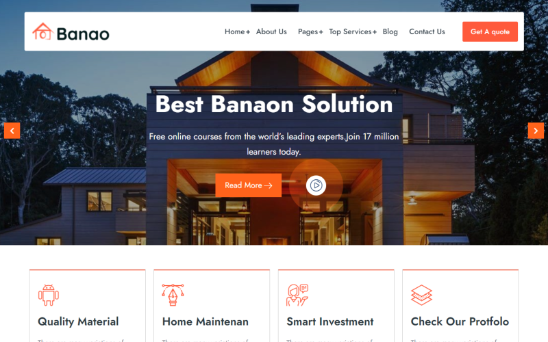 Banao - 房地产 WordPress 主题