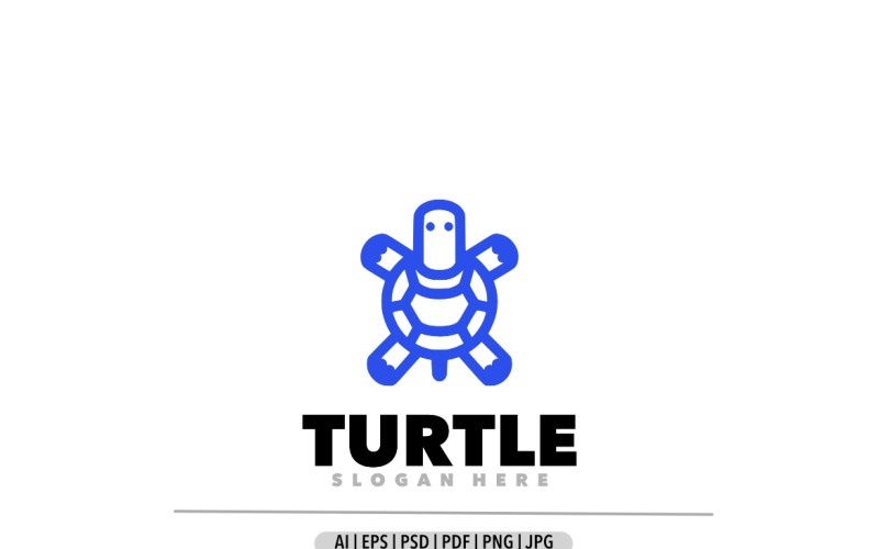 Design semplice della linea di tartarughe