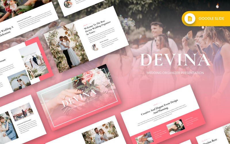 Devina - Modelo de slide do Google para organizador de casamento