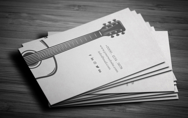 Гітарист або музикант шаблон візитної картки
