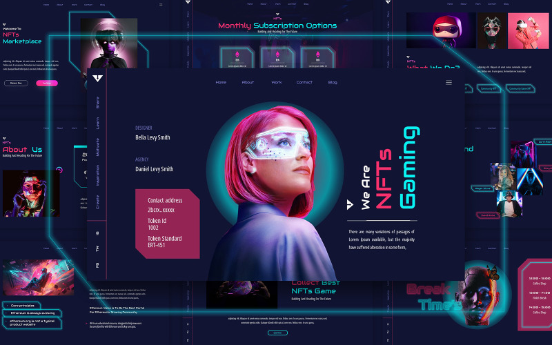 NFTs Gaming Google Slides-sjabloon