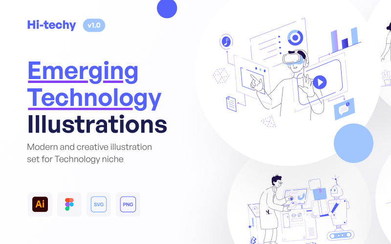 Hi-Techy - набор иллюстраций новых технологий
