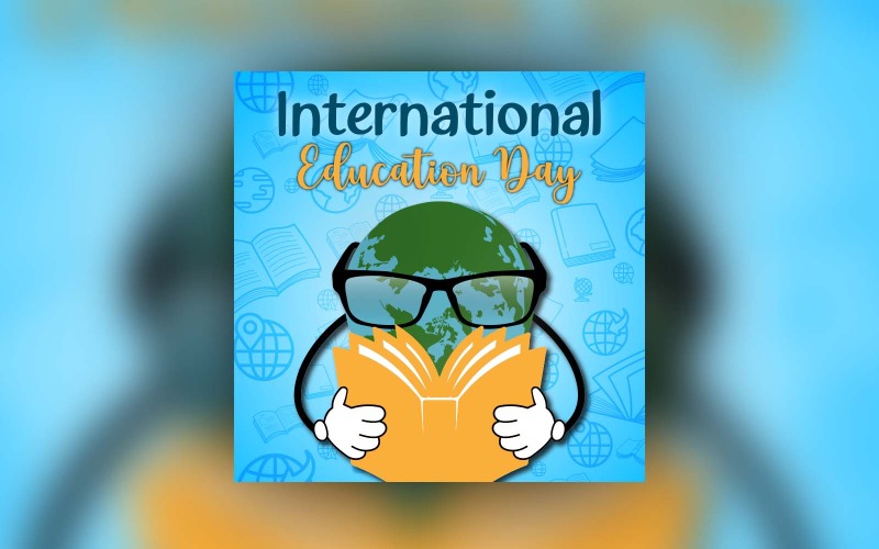 Internationale Dag van het Onderwijs Social Media Post Design