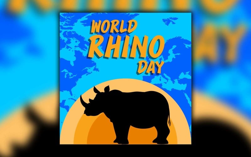 Новый дизайн публикации в социальных сетях ко Всемирному дню носорога