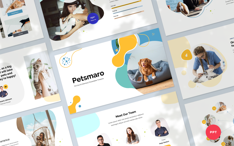 Petsmaro - 宠物护理和兽医演示文稿 PowerPoint 模板