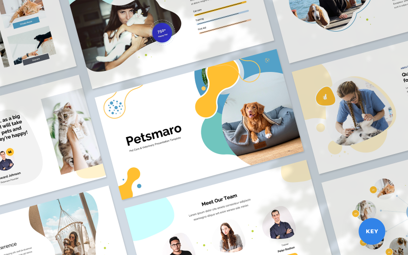 Petsmaro – Kisállat-gondozás és állatorvosi prezentáció kulcsszó-sablonja