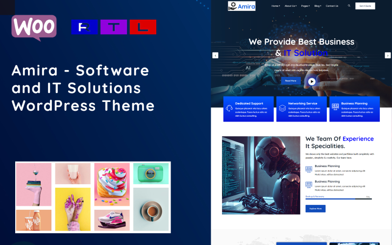 Amira - Tema WordPress de Software e Soluções de TI