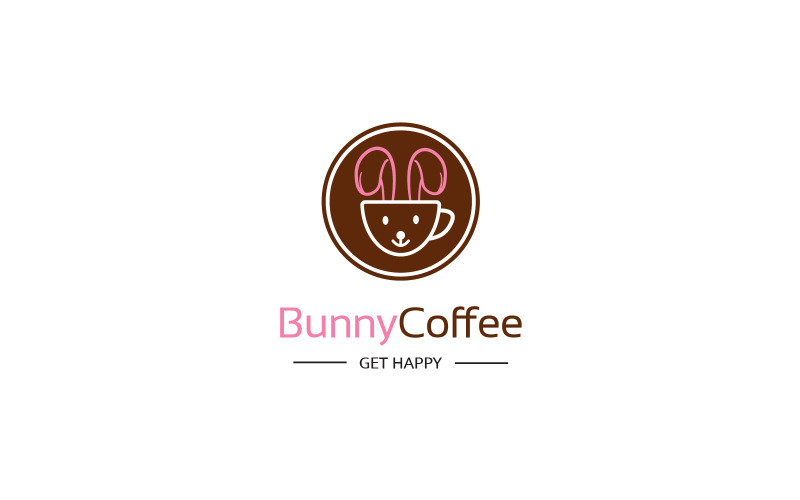 Bunny Coffee Shop Cafeteria Logotypdesign