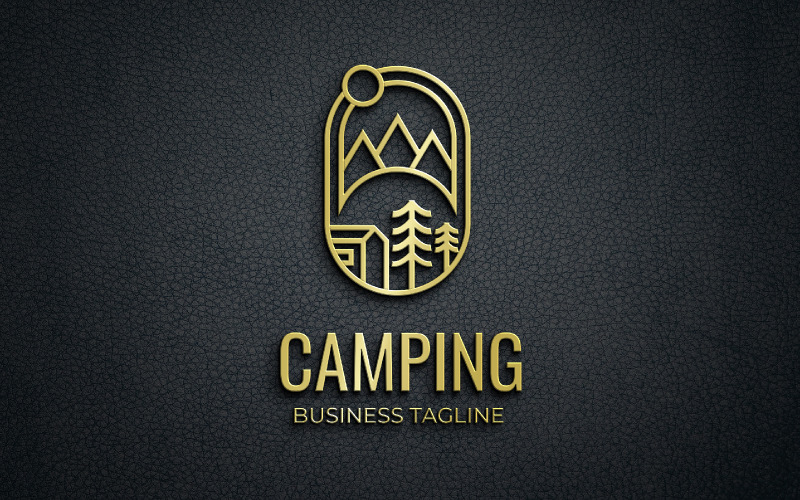 Camping Logotyp - Naturlandskap