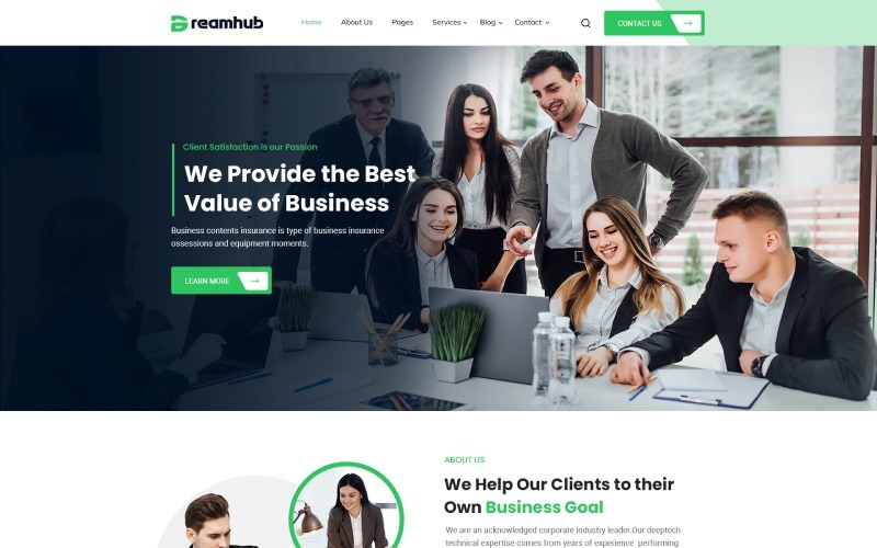 Dreamhub - HTML5-sjabloon voor zakelijk bedrijf