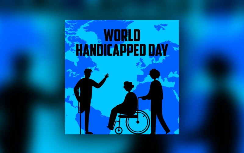 Progettazione di post sui social media per la Giornata mondiale dell'handicappato