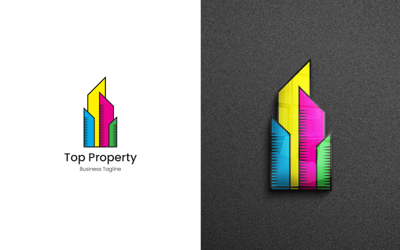Onroerend goed Top Property Logo-ontwerp