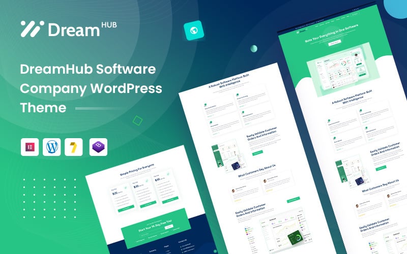Thème WordPress de la société de logiciels DreamHub