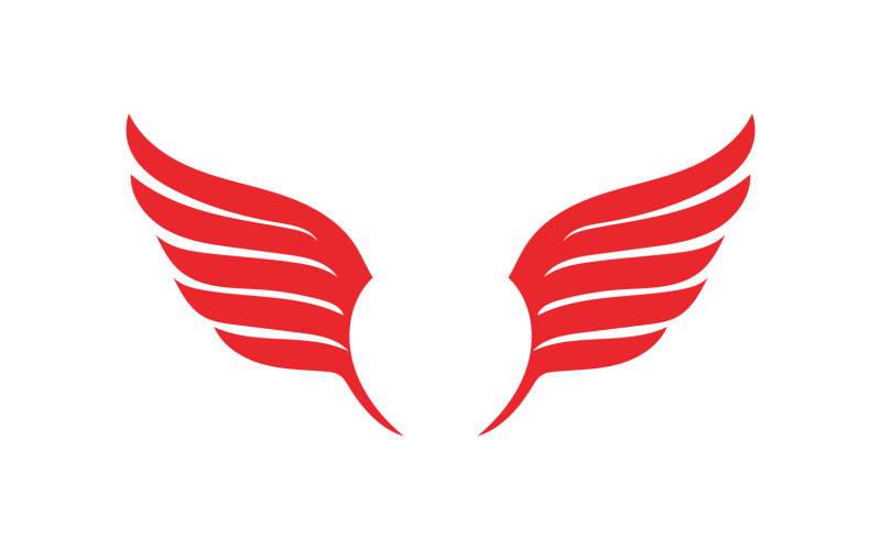 Aile faucon oiseau logo vecteur v.2