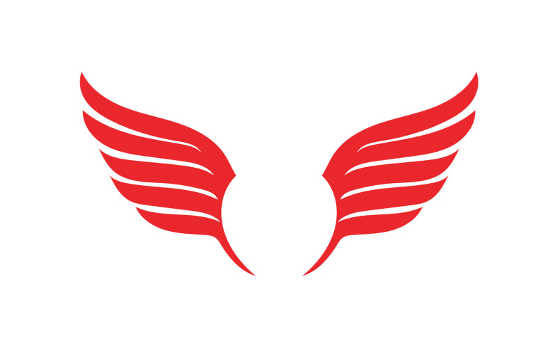 Flügelfalkenvogel-Logo-Vektor v.2