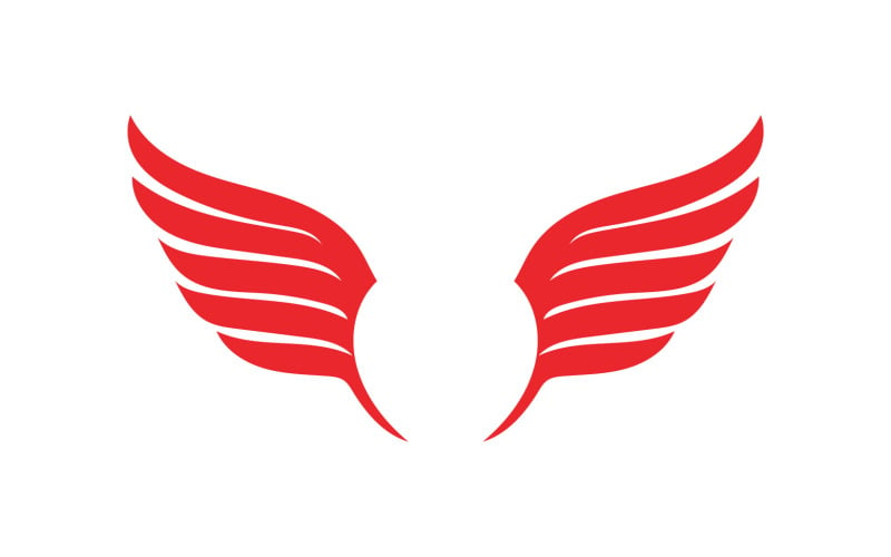 Wing falcon bird logo vector v.2