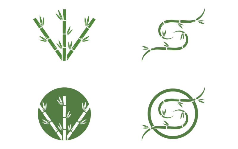 Bambuszfa logó vektor v.38