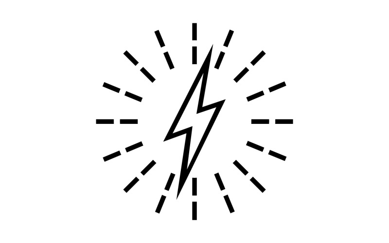 Strom Thunderbolt Lightning vektor logó v.8