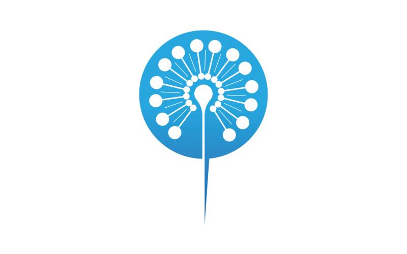 Maskros blomma skönhet logotyp vektor v.13