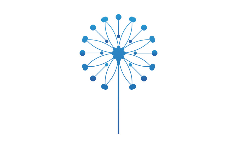 Maskros blomma skönhet logotyp vektor v.7