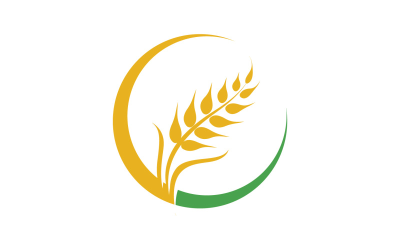 Nourriture de logo de riz d'avoine de blé v.10