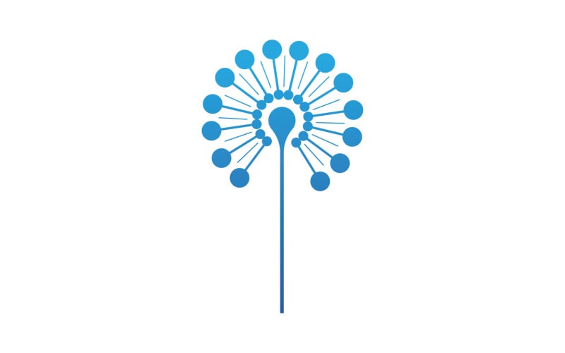 Pampeliška květina krása logo vektorové v.4
