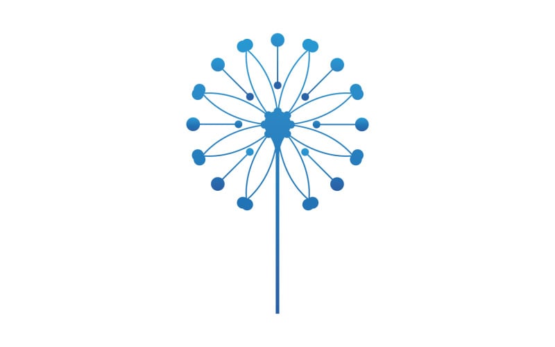 vetor de logotipo de beleza de dente-de-leão v.7