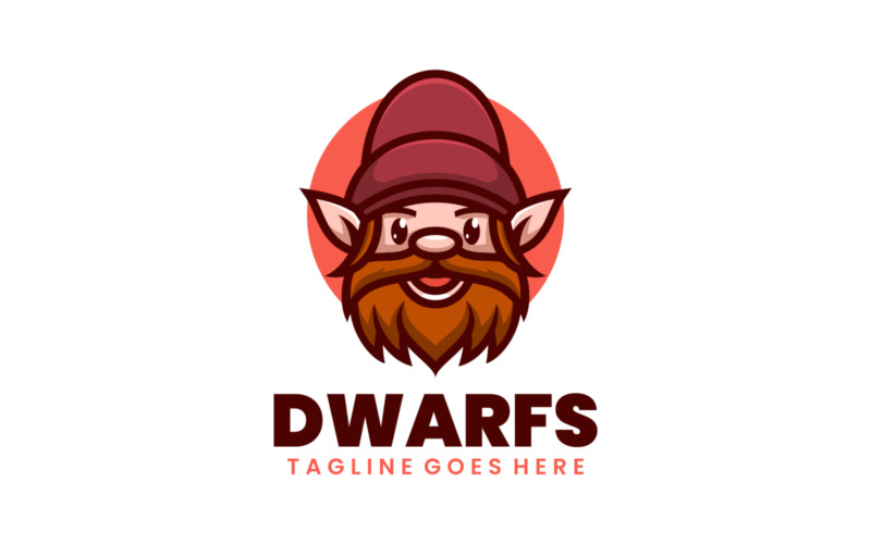 Logo de dessin animé de mascotte de nains